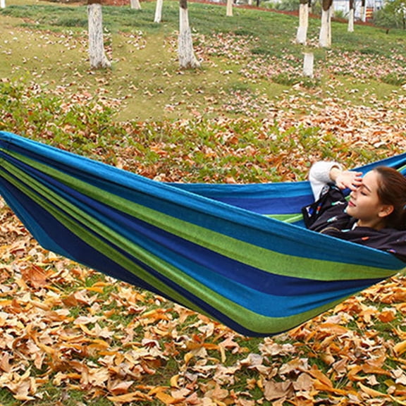 Raindrops Portable Outdoor Canvas Hammock with Relaxing Design, 110x31in, Lightweight and , 1 Piece