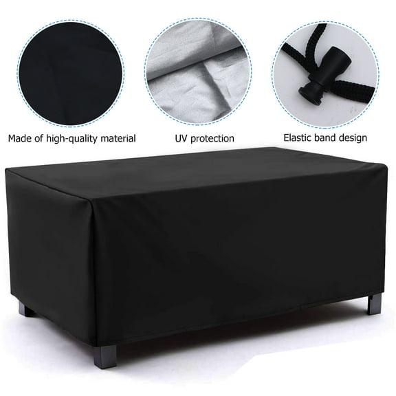 Raindrops Outdoor Protective Cover 1Pack Black Deck Trunk Cover Waterproof 210D Oxford Cloth 48.4x25.6x21.7 In