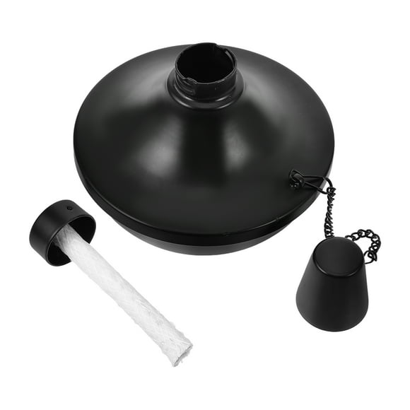 Raindrops Outdoor Torch Canisters Metal Table Top Torch Canister Refill Canister with Wicks and Covers Patio Metal Torch for Luau Party DIY Garden Decor Black
