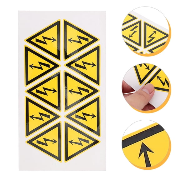 Raindrops Outdoor Warning Label Warning Sticker for Community Center 5X5X0.1CM Yellow