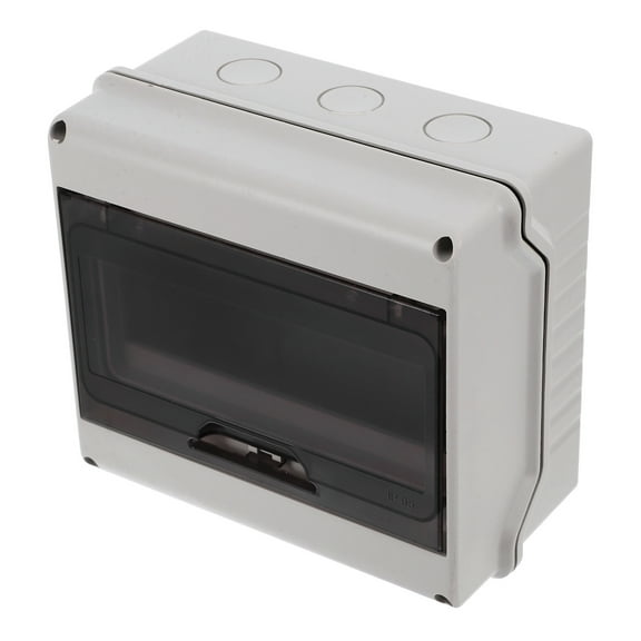 Raindrops Outdoor Weatherproof Electrical Distribution Box Circuit Breaker Box With Din Rail For Home Rv Solar Application Waterproof Power Outlet Panel 8 Circuits