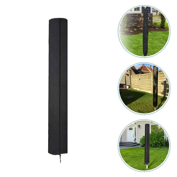 Raindrops Oxford Fabric Drying Rack Cover 1Set Black For Outdoor Garden Patio Use Weather Resistant