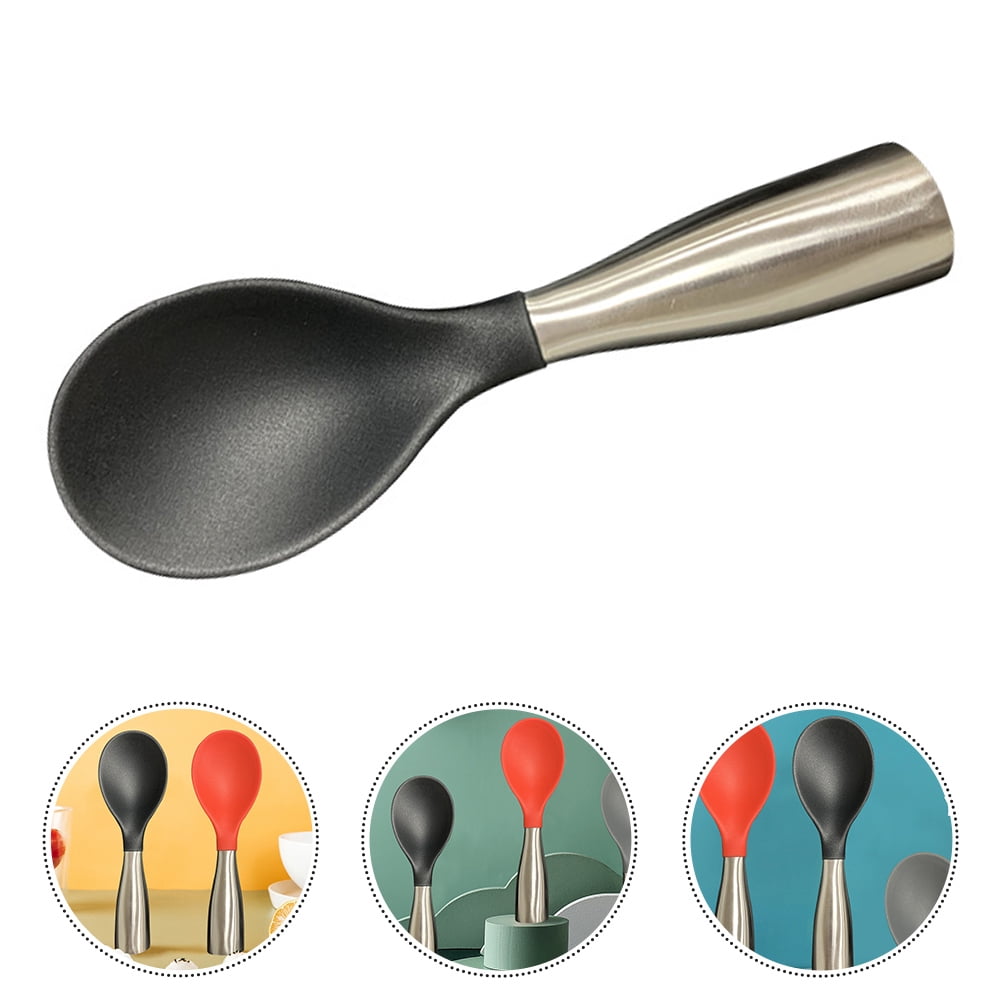 Raindrops Paddle Standing Rice Silicone Spoon Ergonomic Scoop Elegant ...