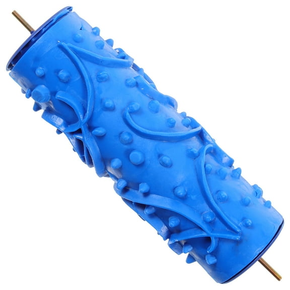 Raindrops Paint Wallpaper Tool Grain Printing Roller Flower Pattern Wood Roller (Blue)