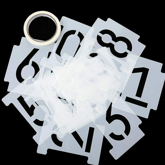 Raindrops Painting Template Stencils for Crafts Reusable Number Numbers Scrapbooking Child White