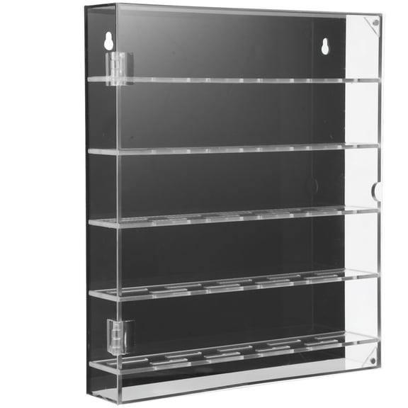 Raindrops Compact Acrylic Display Case, Versatile Use for Collectors, Black