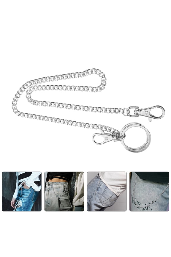 Pant Chain for Men Wallet Attachment Chain Pants Chain for Jeans Pants Metal Pants Chain Sturdy Wallet Chain Men Wallet Chain Robust Keychain Chain