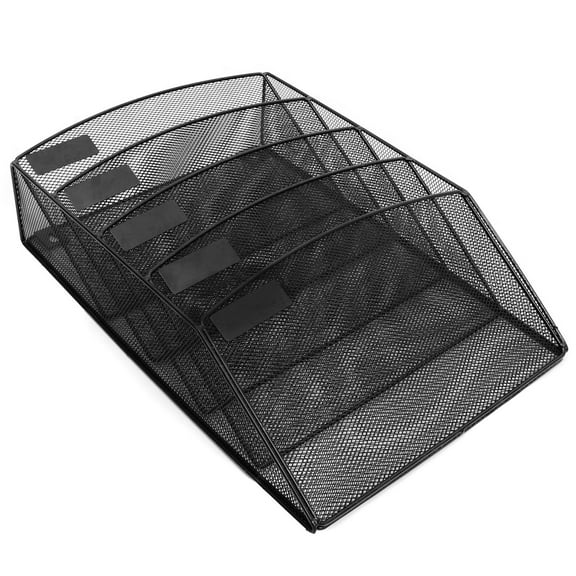 Raindrops Paper Organizer File Storage Rack Office 43X31CM Black