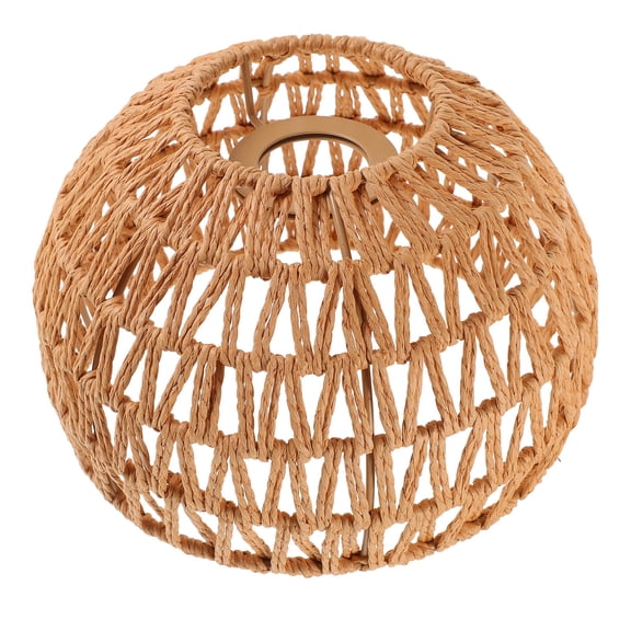 Raindrops Paper String Woven Lampshade E27 Handwoven Lamp Shade Rustic Ceiling Lamp Cover