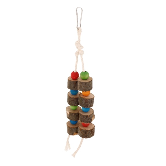 Raindrops Parrot Chewing Toy Hanging Bird Beak Grinding Plaything Wooden Parakeet Biting Toy