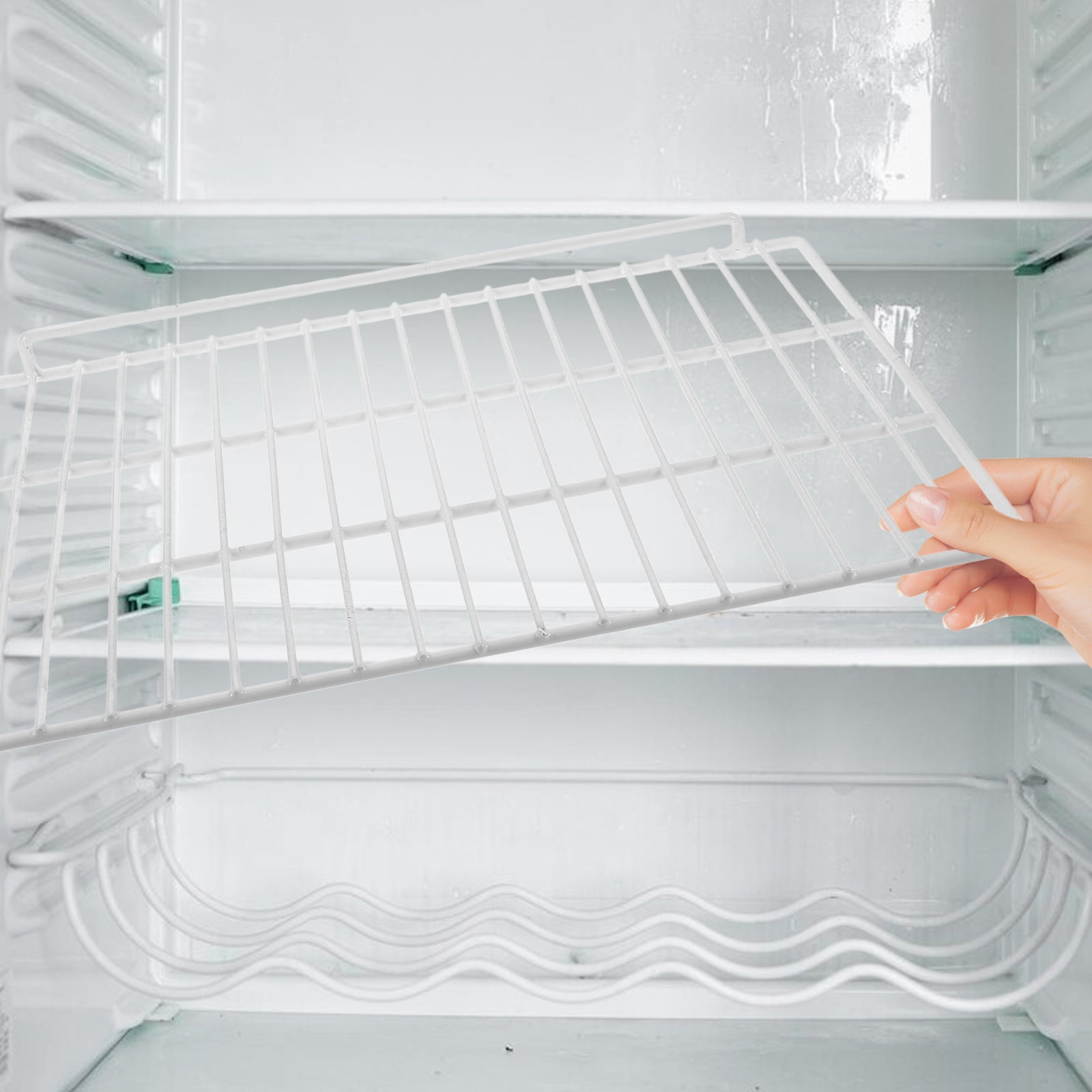 Raindrops Partition Refrigerator Wire Shelf 1Set White Iron For
