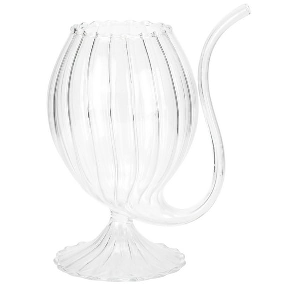 Raindrops Party Bar Home Cocktail Cup Glass with Drinking Tube