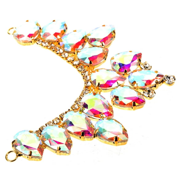 Raindrops Patches for Clothes Glass Clothing Decoration Bride 10x8.5cm