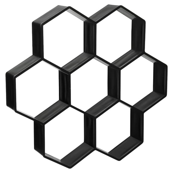 Raindrops Durable Black Plastic Hexagon Floor Tile Mold for Garden Path Paving Projects