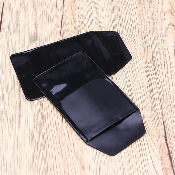 Raindrops Pen Protector Utility Pouch for Pens and Cosmetics Black PVC Scratch Resistant 6Pcs 15.6x3.4x0.03in