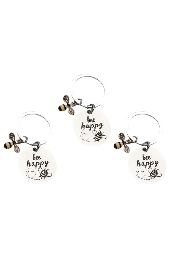 Pendant Keychain for Men Women 3Pcs Decorative Cartoon Bee Pendant Avoid Key Loss Travel
