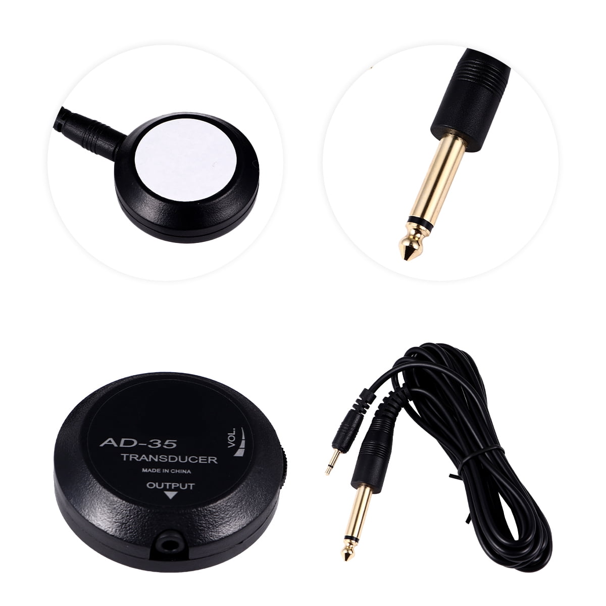 Raindrops High Sensitivity Acoustic Pickup for Ukulele - Plastic Material, Easy to Install, 1 Set, Enhanced Sound Quality
