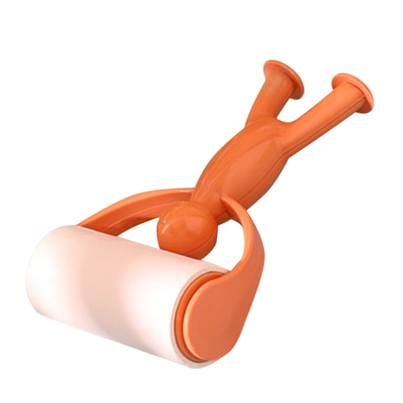 Raindrops Compact Orange Pet Hair Removal Brush for Clothes Sofas Carpets with Efficient Hair Pickup