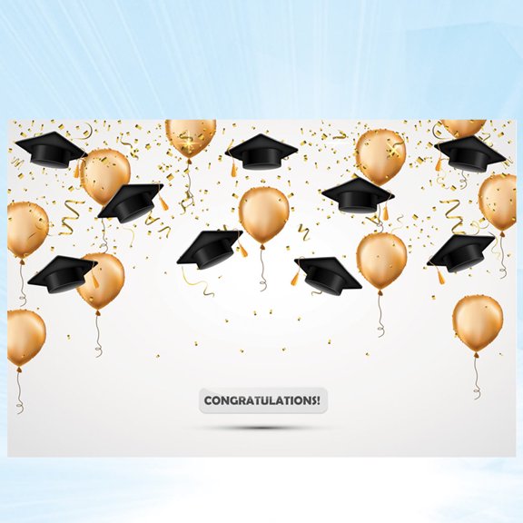 Raindrops 3D Photo Backdrop for Graduation Premium Vinyl Photography Decoration