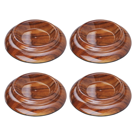 Raindrops Piano Caster Cups Wood Grain Floor Protector (4pcs)