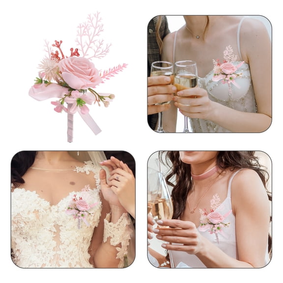 Raindrops Wedding Flower Boutonniere Flower Fabric 1Pack