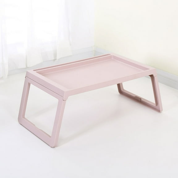 Raindrops Pink Foldable Desk with Phone Groove for Daily Use at Home Made of Plastic 12.5 x 18.3 inches