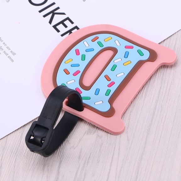 Raindrops Pink PVC Luggage Tag with Durable Silicone for Easy Identification at Airport Travel