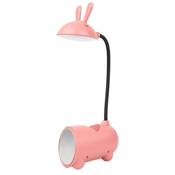 Raindrops Pink USB Charging Table Lamp with Touch Control Adjustable Light for Home Use, Pen Holder Size 1Pc