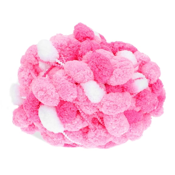 Raindrops Pink Woolen Yarn for Crocheting and Hand-knitting 78.7x0.79in 1 Roll