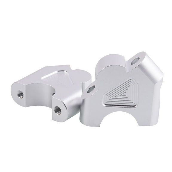 Raindrops Pivoting Motorcycle Handlebar Riser Connector Made of Aluminum Alloy for 32mm Handlebars Silver