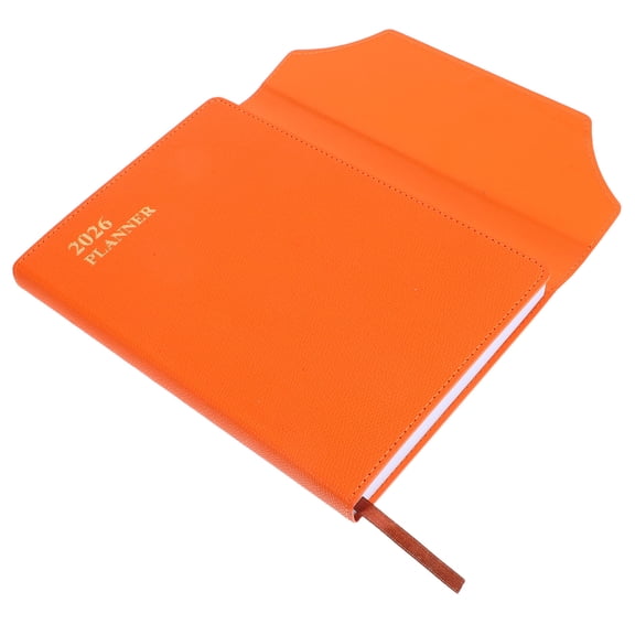 Raindrops Year Planner Diary Orange Color for Business Travel and Daily Schedule Organization