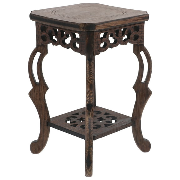 Raindrops Plant Stool Jade Ornaments Indoor Plant Stand Office 15.50X11.00X11.00CM Coffee