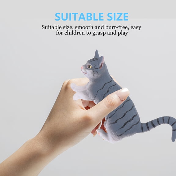 USHOBE Collectable Cat Figurines White 1Pack 6.7X3.9In