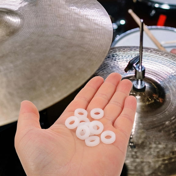 Raindrops Plastic Drum Accessories 100Pcs Washers for Tension Rods and Resonance Control