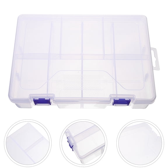 Raindrops Plastic Storage Box Nail Drill Bin Clear Bead Container Beads