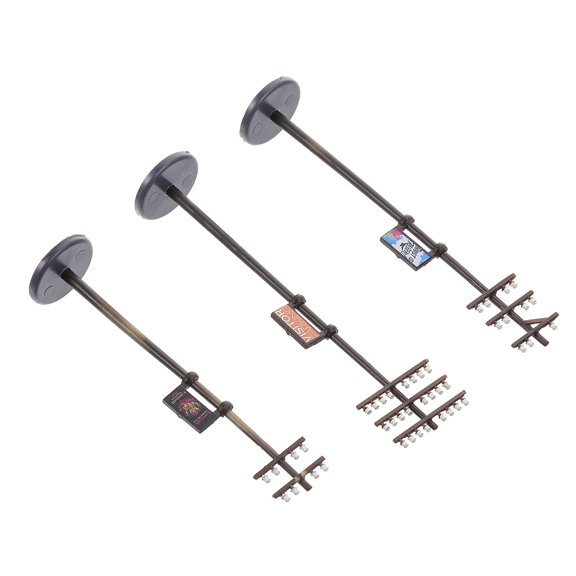 Raindrops Plastic Telegraph Pole Models for Decor Assorted Color and High Quality Mini Garden Supply