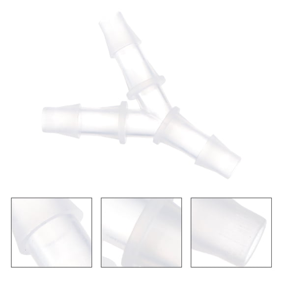 Raindrops Plastic Water Pipe Joint 10Pcs for Repairing or Extending Tubes 2.3x1.6x0.5in