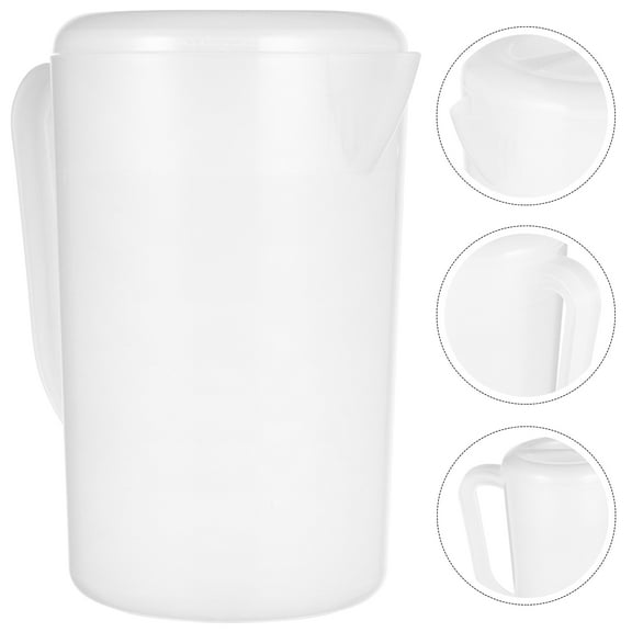 CRILSTYLEO Multifunctional Water Dispenser Juice Pitcher White Plastic 1Pcs Dishwasher Safe