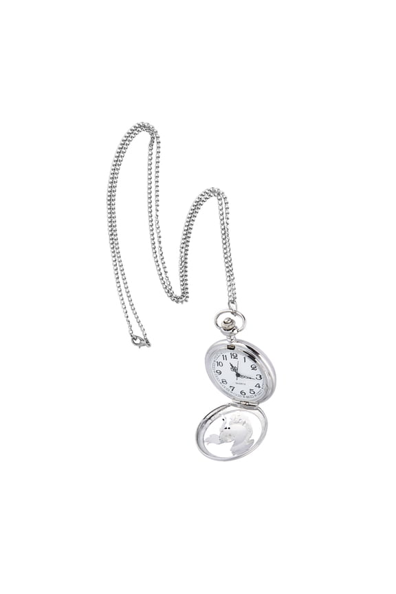 Pocket Watch Vintage Mechanical Pocket Watch Fashion Pocket Watch 4.7cm Silver