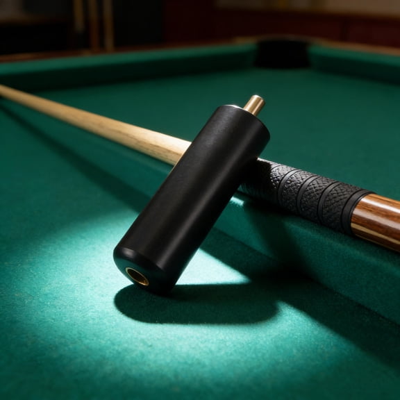FOMIYES Black Plastic Pool Cue Extension with Comfortable Grip for Snooker and Billiards Players