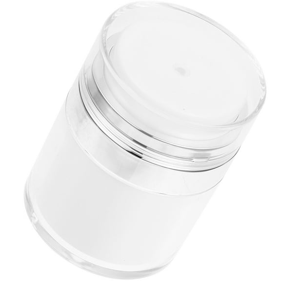 Raindrops Portable Acrylic Lotion Jar with Airless Pump for Travel and Home Storage Transparent 4.5oz
