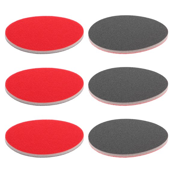 Raindrops Red Sponge Bowling Sanding Pads for Polishing and Cleaning Daily Use 6Pcs