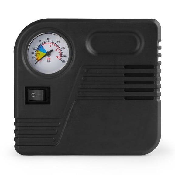 Raindrops Portable Car Air Pump for Tires Black Plastic 1Pack 5.1*4.7in