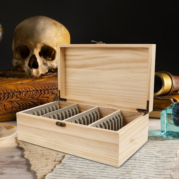Raindrops Portable Coin Storage Box with for Commemorative Coins Wood ...