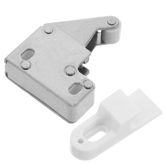 FOMIYES Stainless Steel Push to Open Cabinet Latch, Plated Rebound Catch for Closet Doors and Furniture