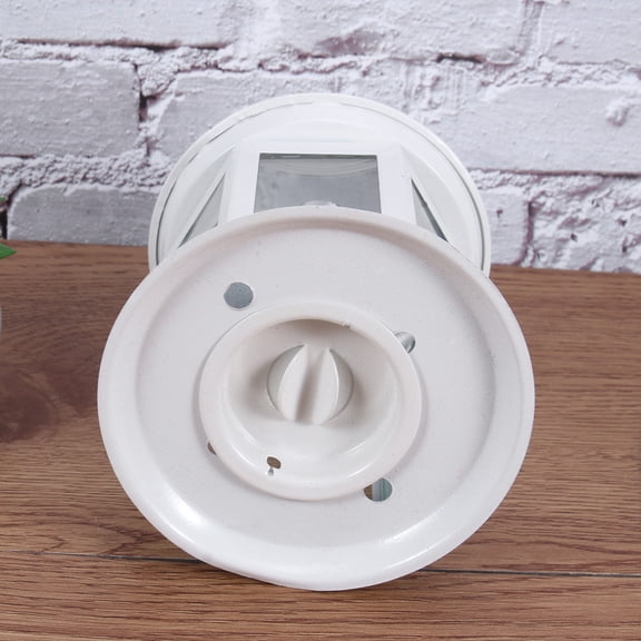 Raindrops Portable Hollow Wrought Iron Candle Holder Candlestick Wind Lamp Iron Lantern for Party Home Table Decoration (White)