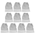 thumbnail image 1 of FOMIYES 10Pcs Travel Shoe Drawstring Storage Bags Grey Reusable Bags with Clear Window for Shoes, 1 of 8