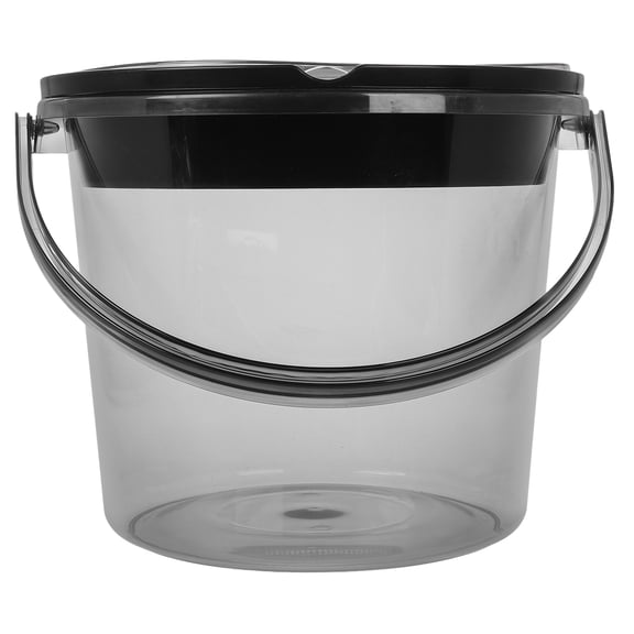 Raindrops Portable Tea Dregs Drainage Bucket with Lid Small Compost Bin for Kitchen Countertop Trash Can for Tea Grounds Indoor Compost Bin Light Gray