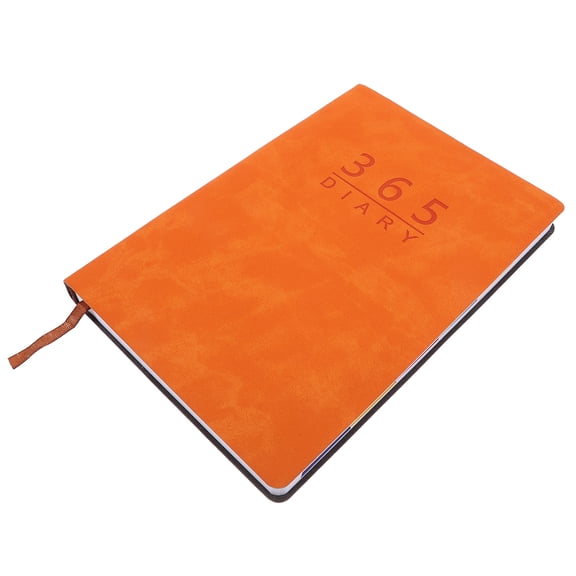 Raindrops Portable planner Book for Writing with Paper and PU Material Orange Color A5 Size