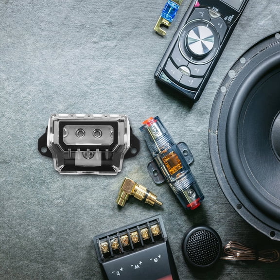 Raindrops Power Distribution Block 4 Way Car Audio Stereo Amp Distribution Connecting Block Amp Ground Distributor for Car Audio Amplifier Splitter